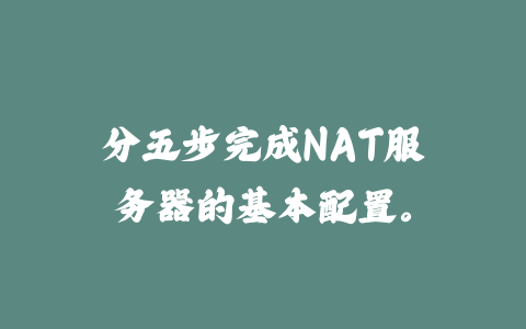 分五步完成NAT服务器的基本配置。_皮站网